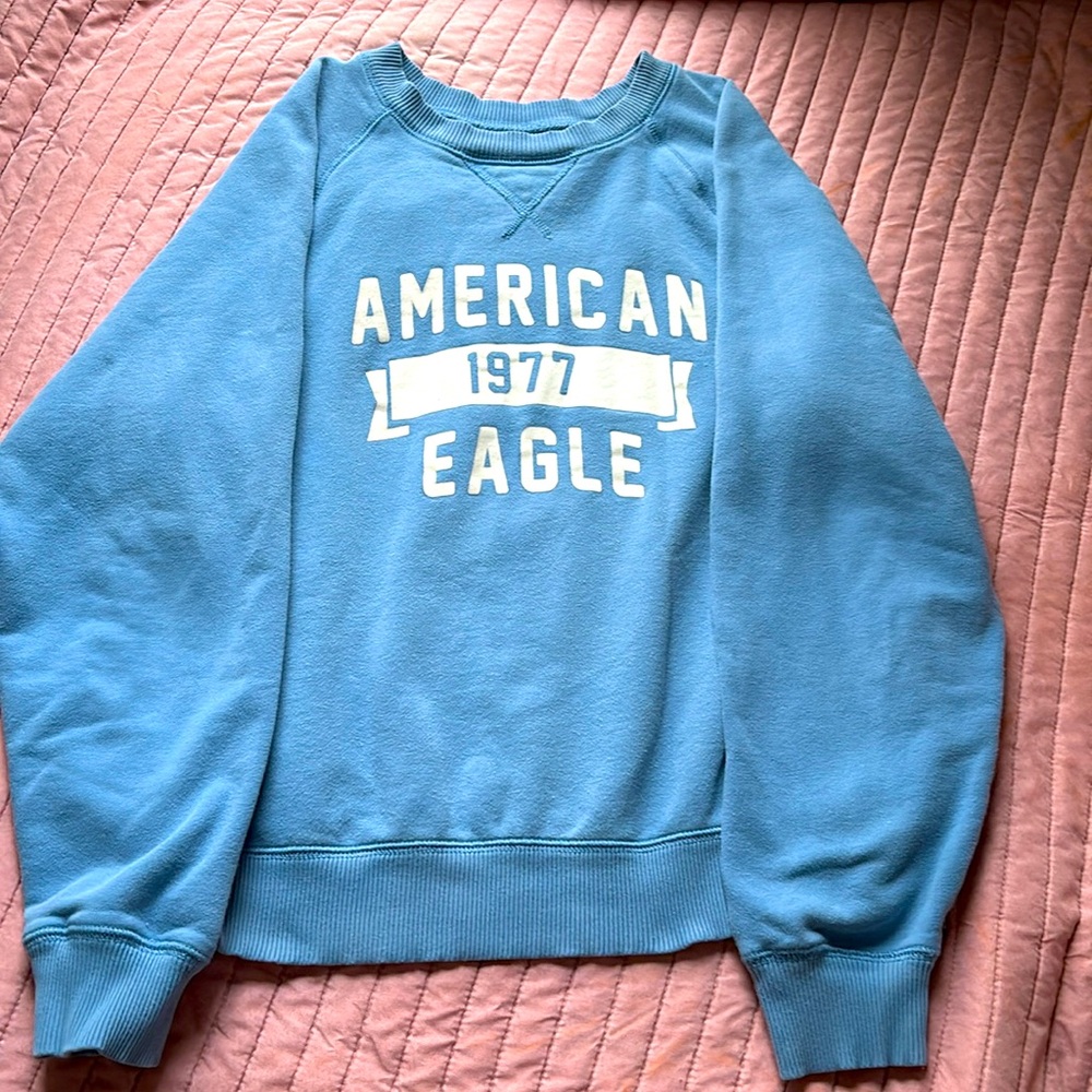 American eagle blue 1977 sweatshirt